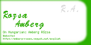 rozsa amberg business card